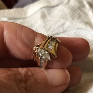 Gorgeous 14k wedding set with diamonds